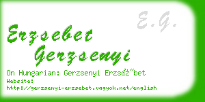 erzsebet gerzsenyi business card